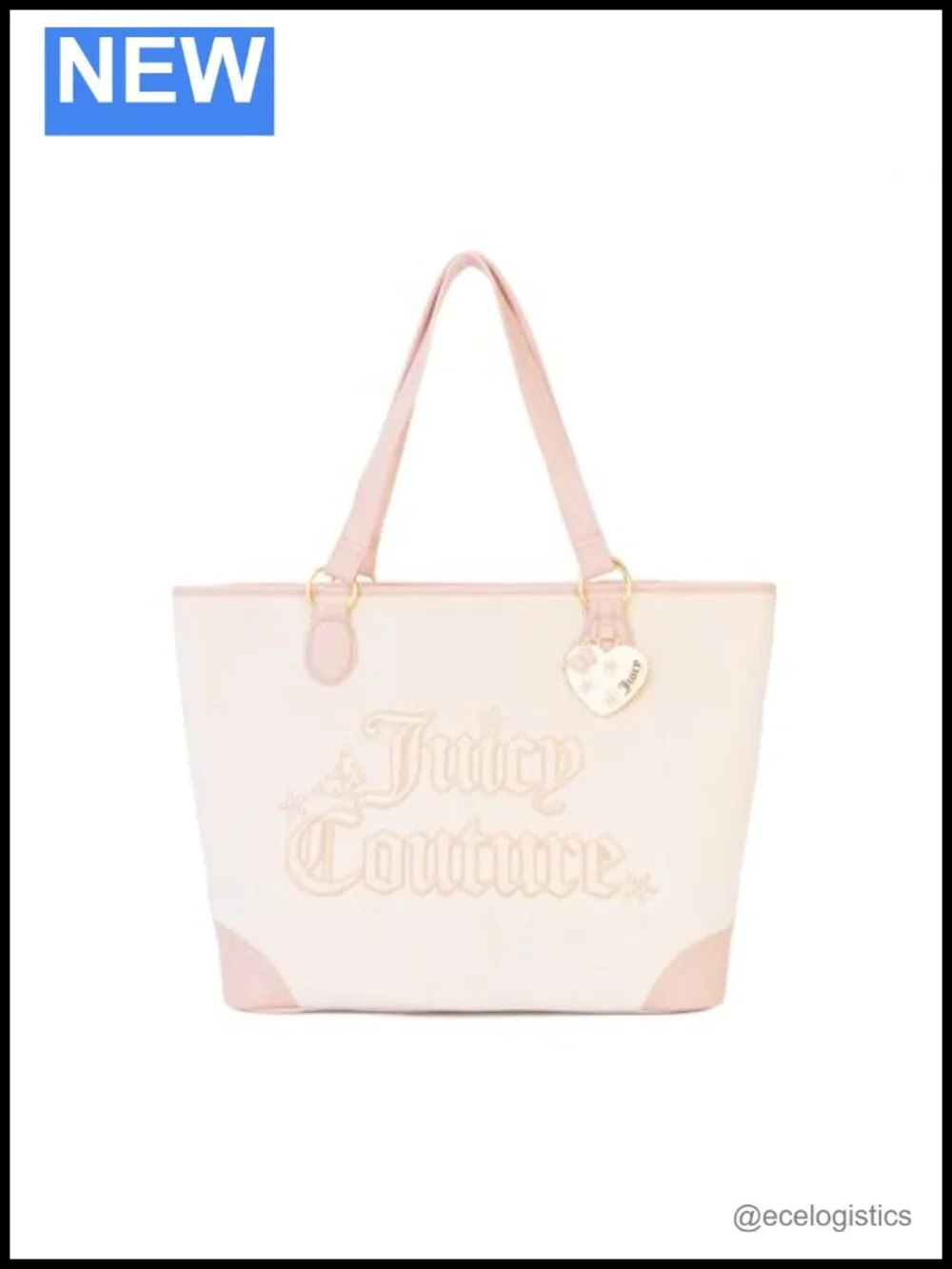 Juicy Couture Shoulder Tote Bag - PU Leather Purse for Women